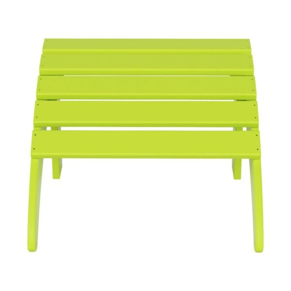 Outdoor Adirondack Chair & Ottoman Set – Lime