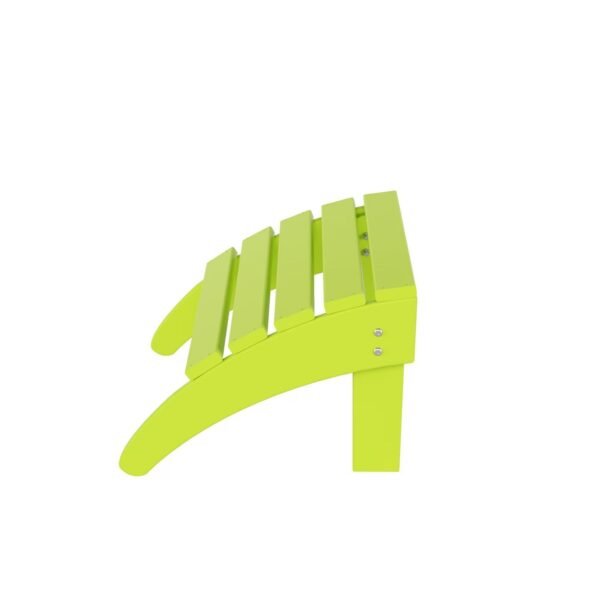 Outdoor Adirondack Chair & Ottoman Set – Lime