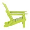 Outdoor Adirondack Chair & Ottoman Set – Lime
