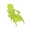 Outdoor Adirondack Chair & Ottoman Set – Lime
