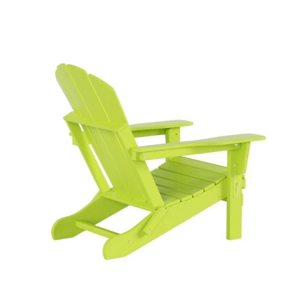 Outdoor Adirondack Chair & Ottoman Set – Lime