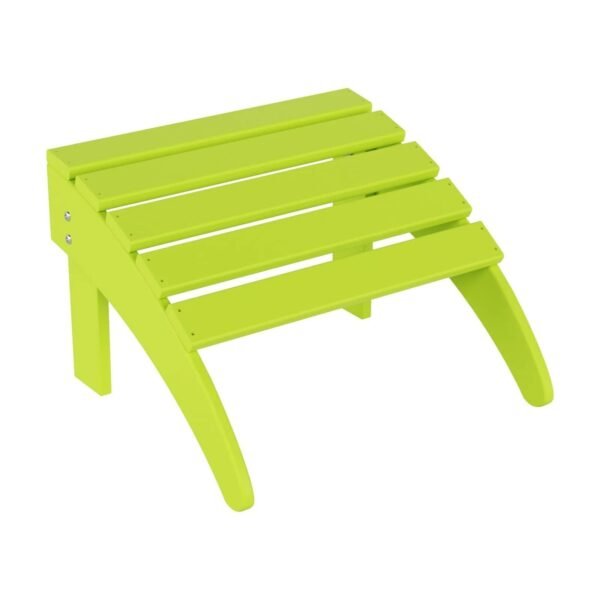 Outdoor Adirondack Chair & Ottoman Set – Lime