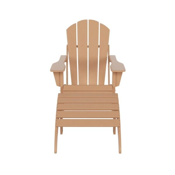 Outdoor Adirondack Chair & Ottoman Set – Teak
